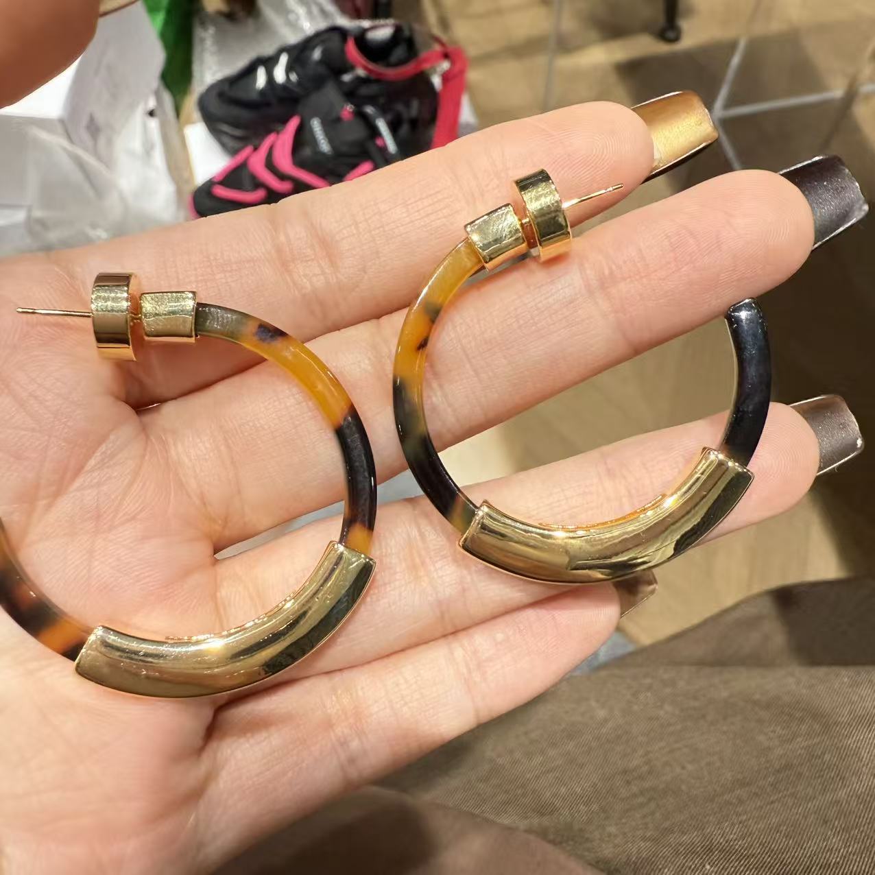 铜合金耳饰 几何图案豹纹耳环耳圈时尚素款百搭气质 MM632