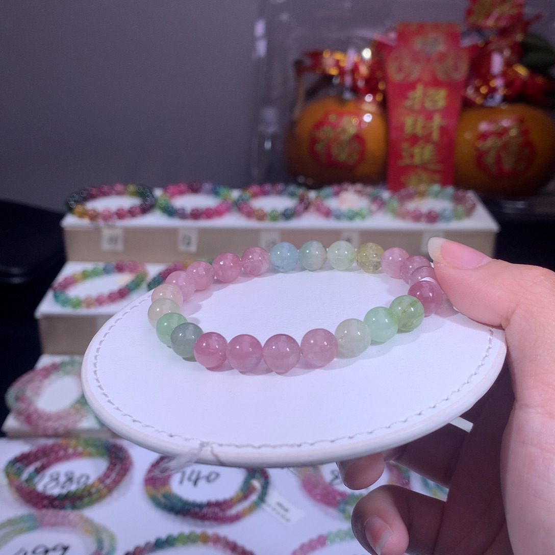 碧玺手链合金碧玺