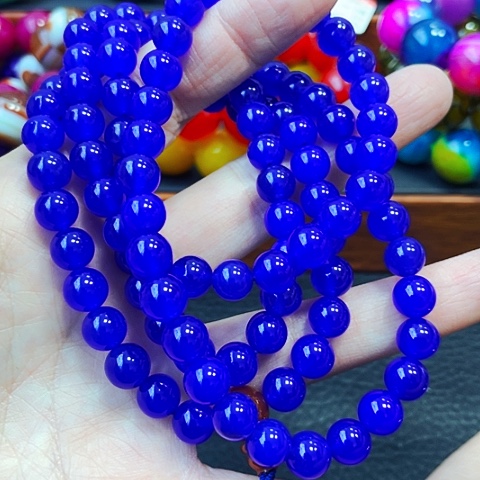 玛瑙/玉髓手链未镶嵌青金兰108