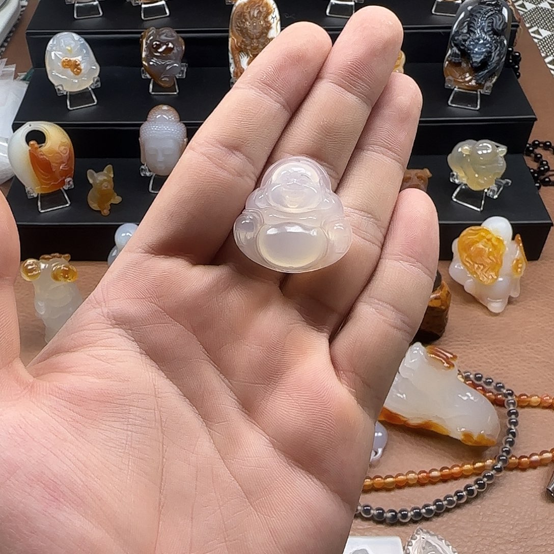 玛瑙/玉髓未镶嵌吊坠(不含链)