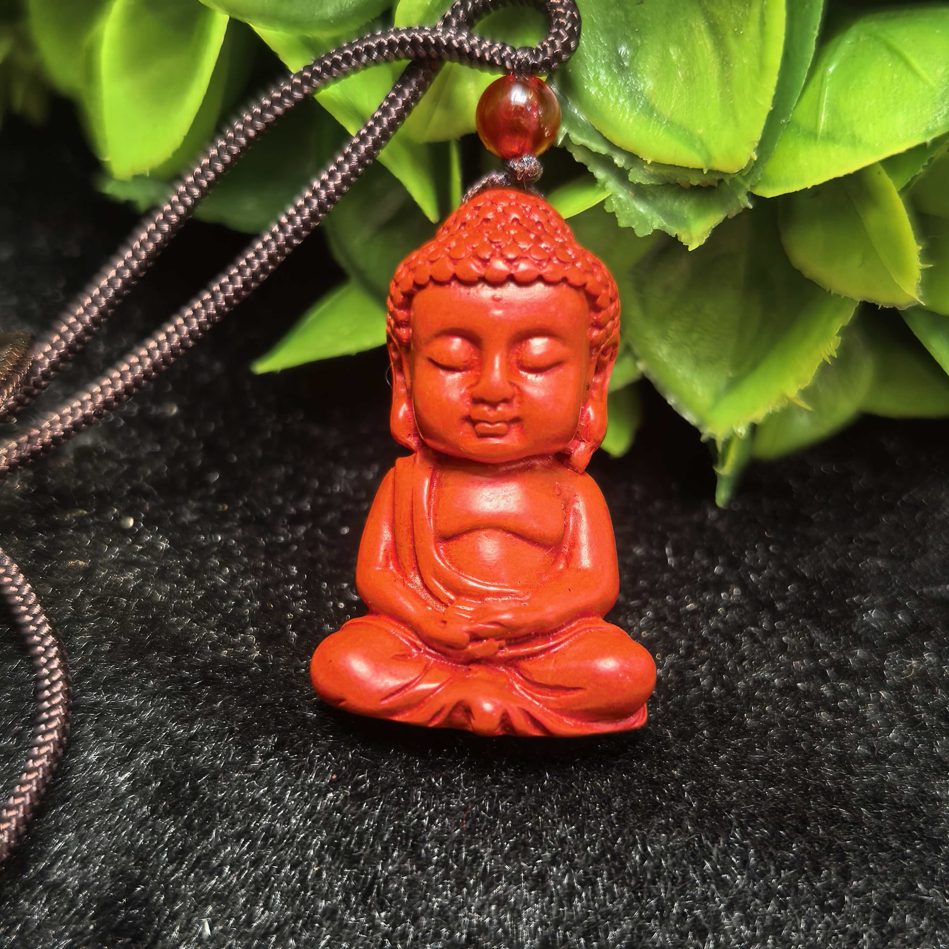 含辰砂工艺品S7517朱砂大红宝宝佛-配绳