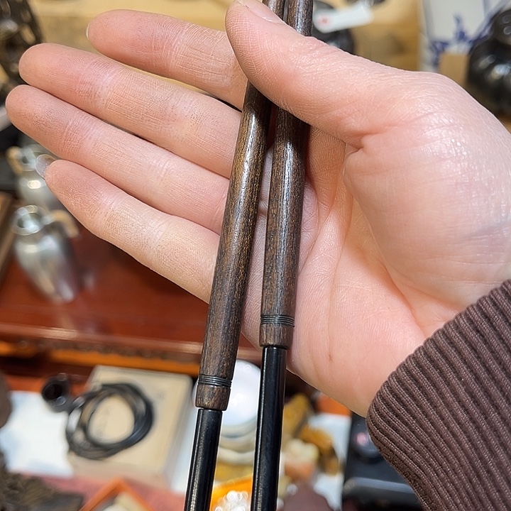 闲***鹤铁中古工艺品摆件