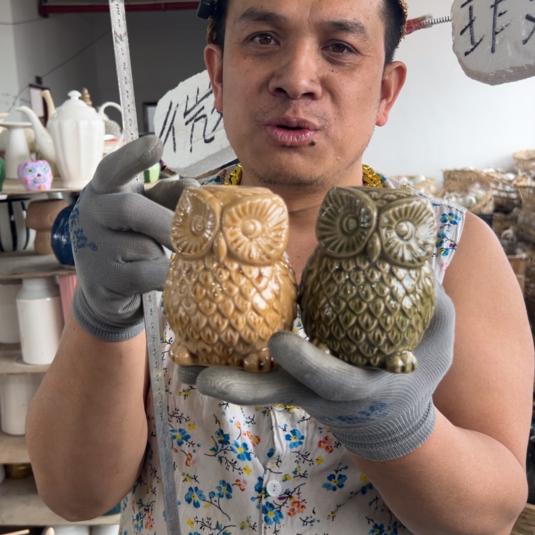 摆件129 号高中低温陶瓷工艺瓶（部分微瑕）