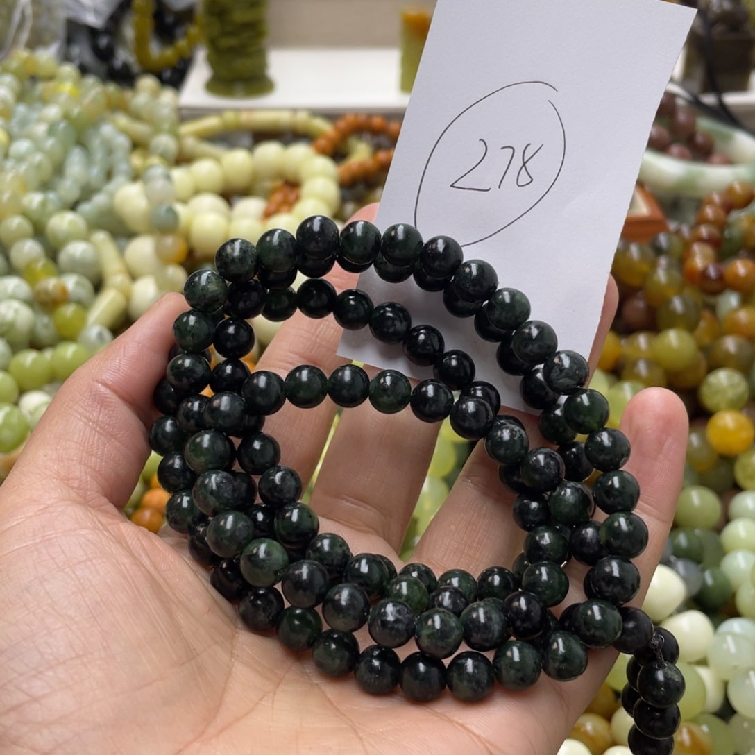 蛇纹石玉手链未镶嵌