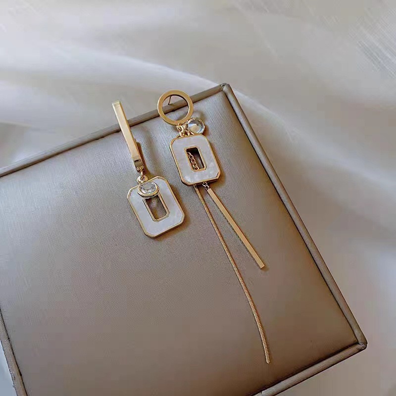 不对称几何耳钉女冷淡风流苏个性耳饰XC902