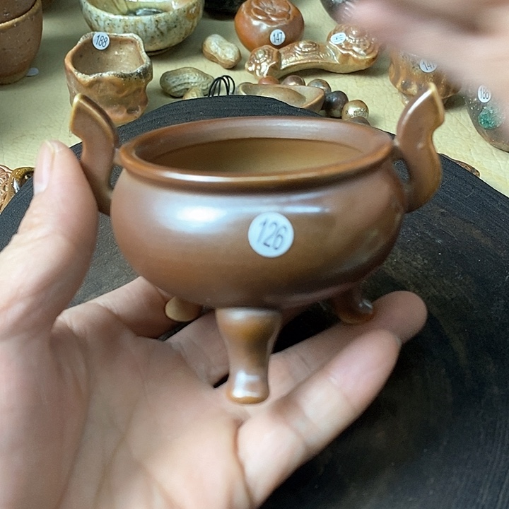 杯手工粗陶、柴烧茶器