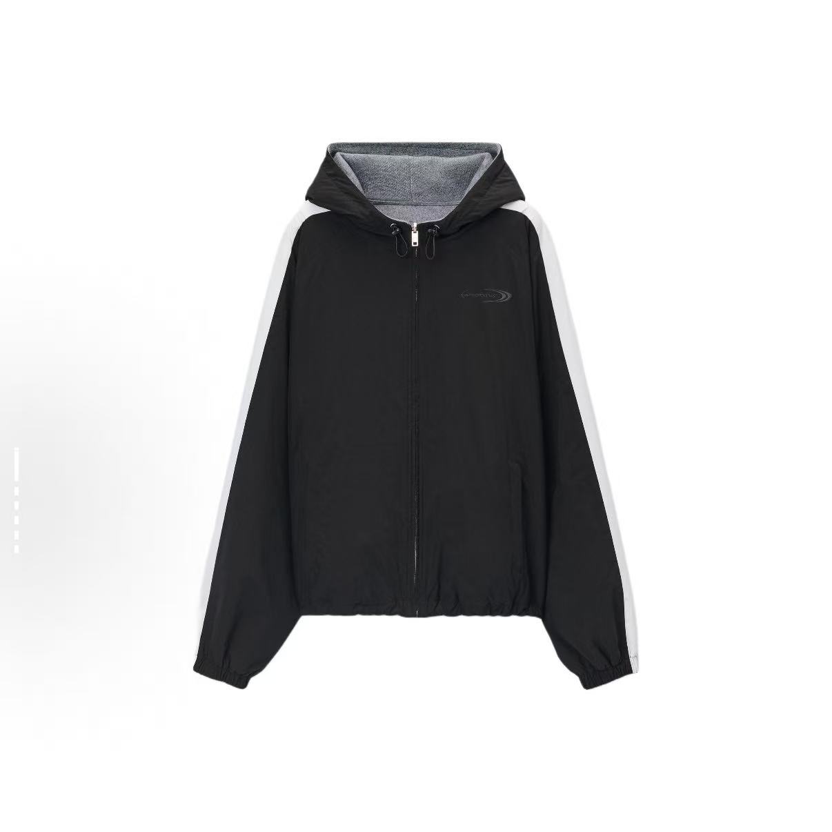 Alexanderwang亚历山大王 双面插肩袖连帽拉链夹克外套