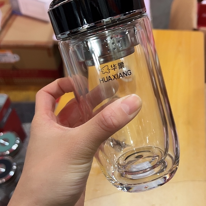 华象玻璃杯2202-7黑色390