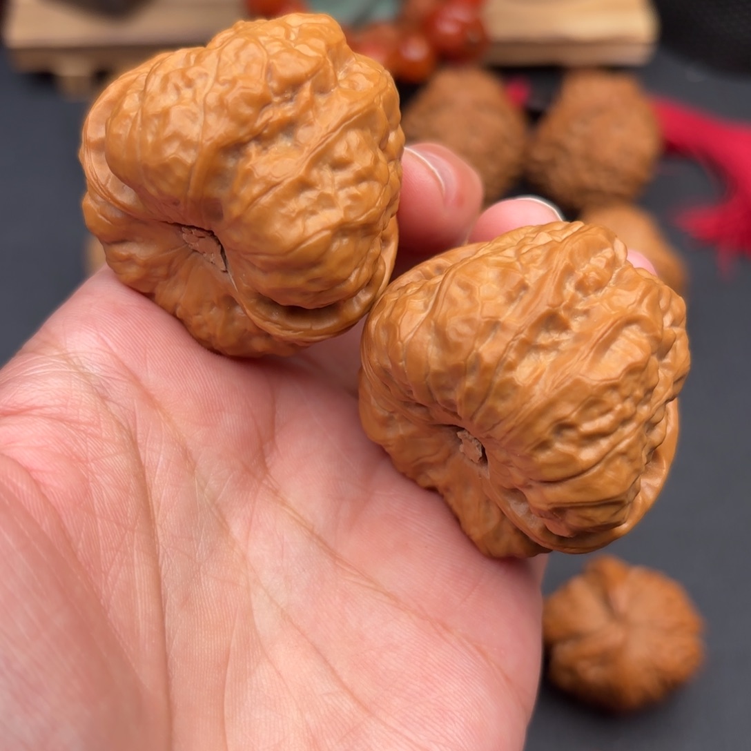 文玩核桃把件蛙边43肚46