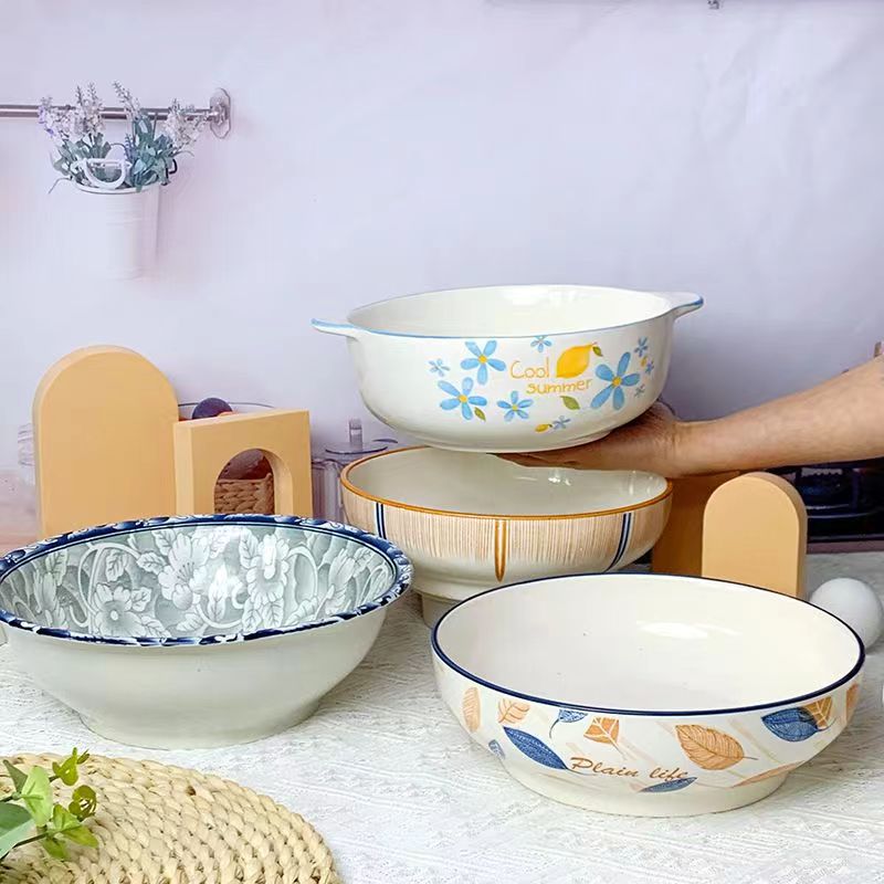 【13号链接】8-12英寸大汤碗陶瓷大号汤碗饭店专用大汤碗商用餐具