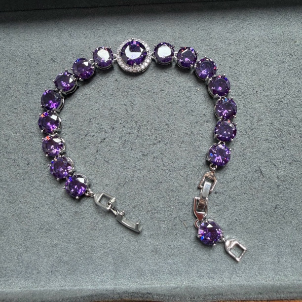 C334紫色手链百搭款气质款