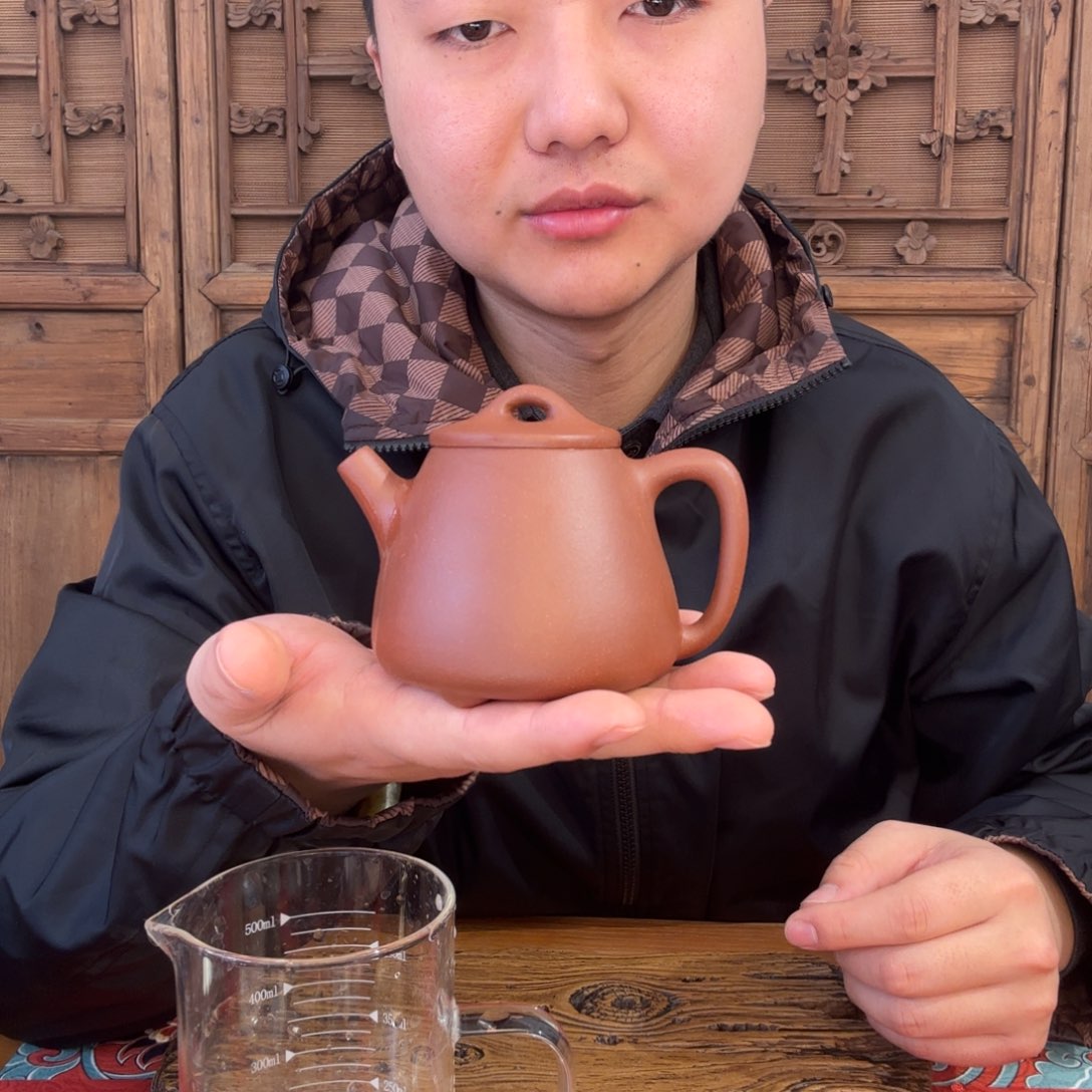 紫砂茶壶高瓢160cc清水泥