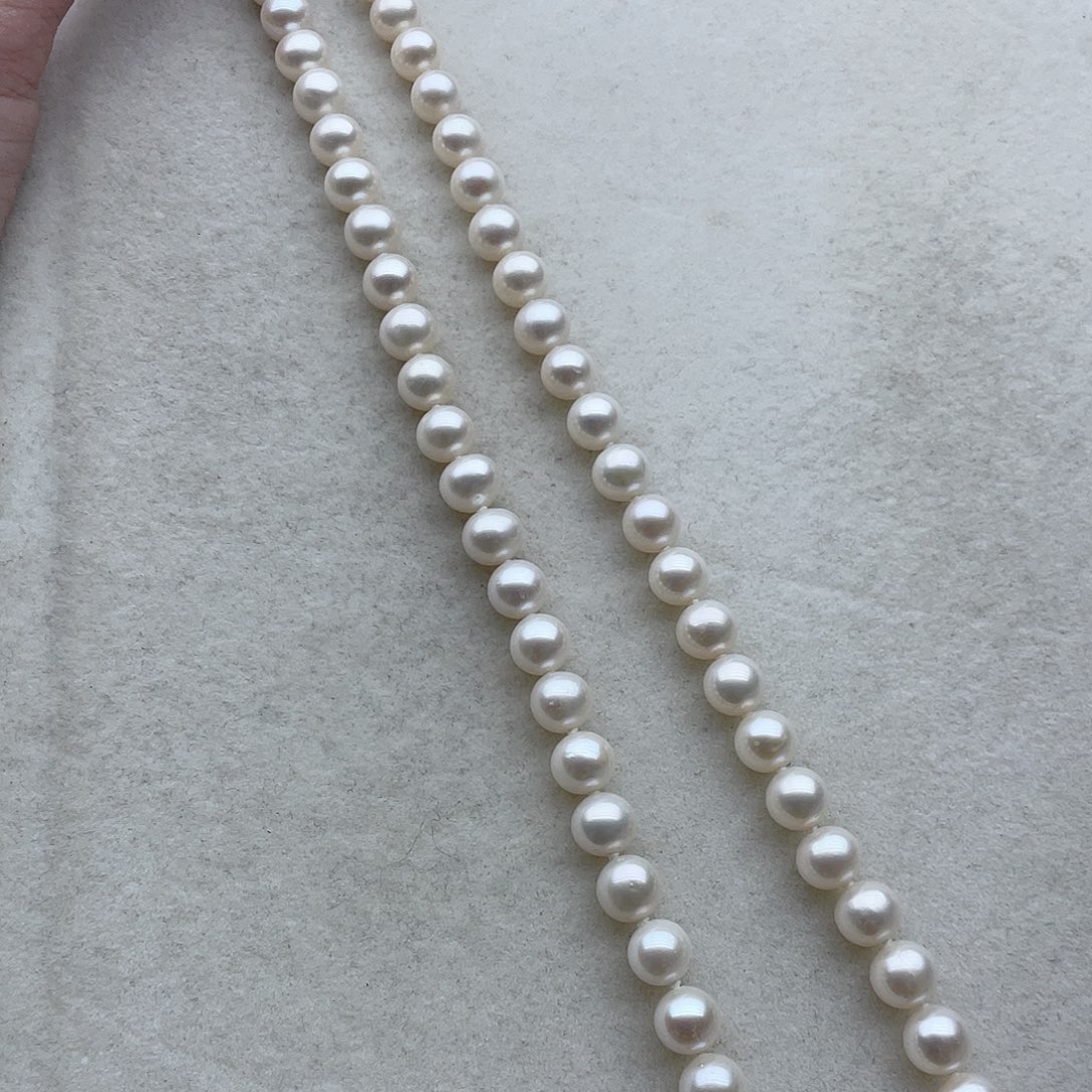 银S925镶嵌淡水珍珠项链89