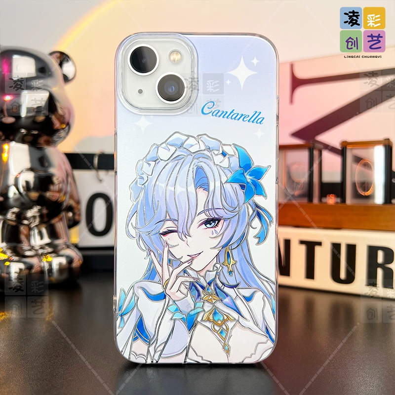 凌彩创艺适用于苹果16小米华为坎特蕾拉夏空合集大孔IMD冰川纹壳