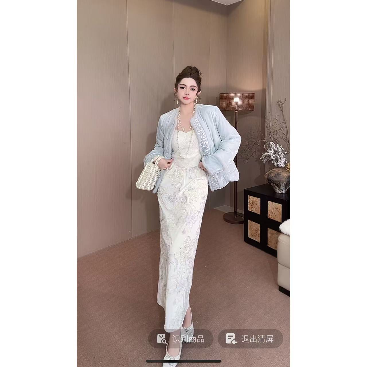 DACPAN-“国风妩媚”丝绒刺绣半身裙  2025/盼·PP 6272