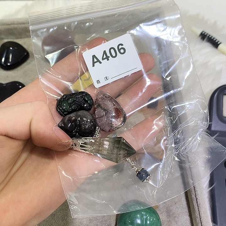 勺***妈珠宝半成品未镶嵌水晶天然水晶A406