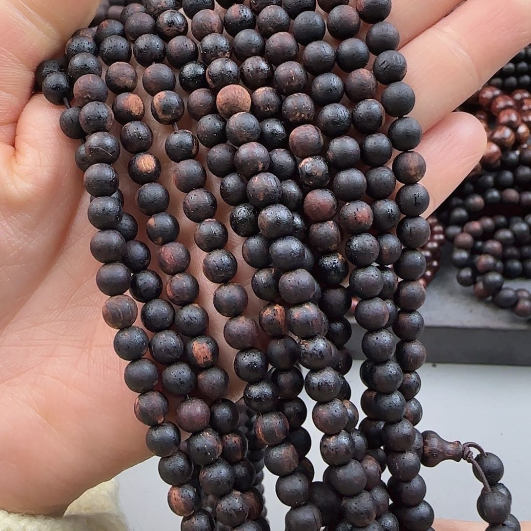 降真香手串/手链0.6×108高油土埋老料