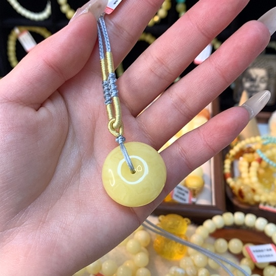 琥珀手链未镶嵌蜜蜡吊坠项链