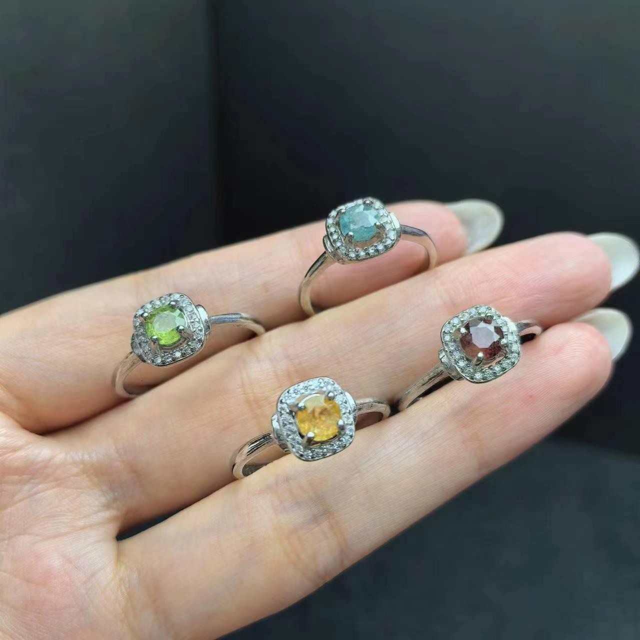  CT3659（玉夫人）七彩碧玺戒指-活口-多样性只发一件