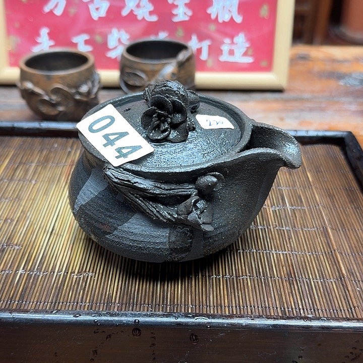 纯手工制作粗陶茶具