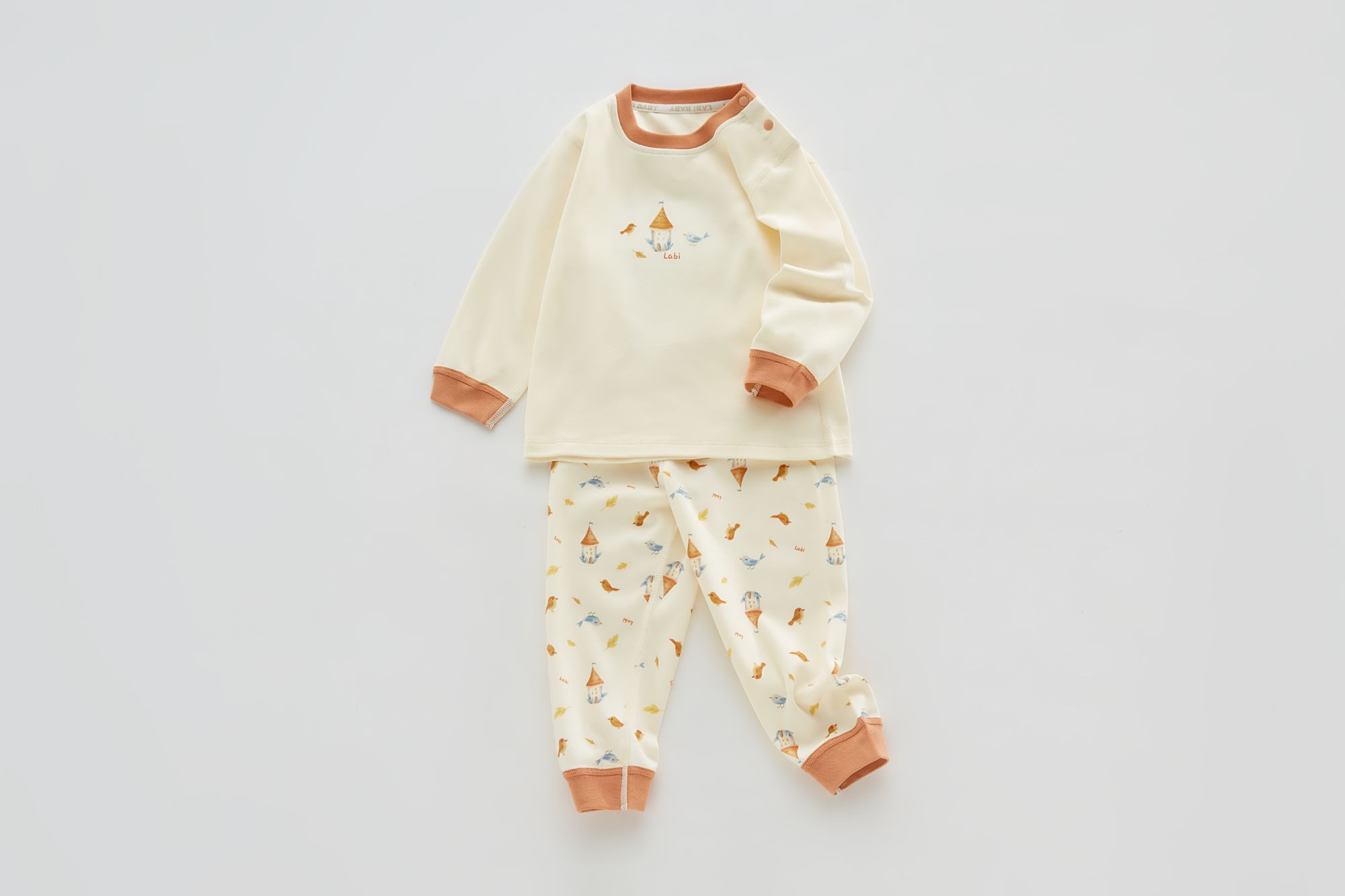 拉比儿童套装100%全棉2025秋冬新款贴身保暖纯棉打底秋衣秋裤套装