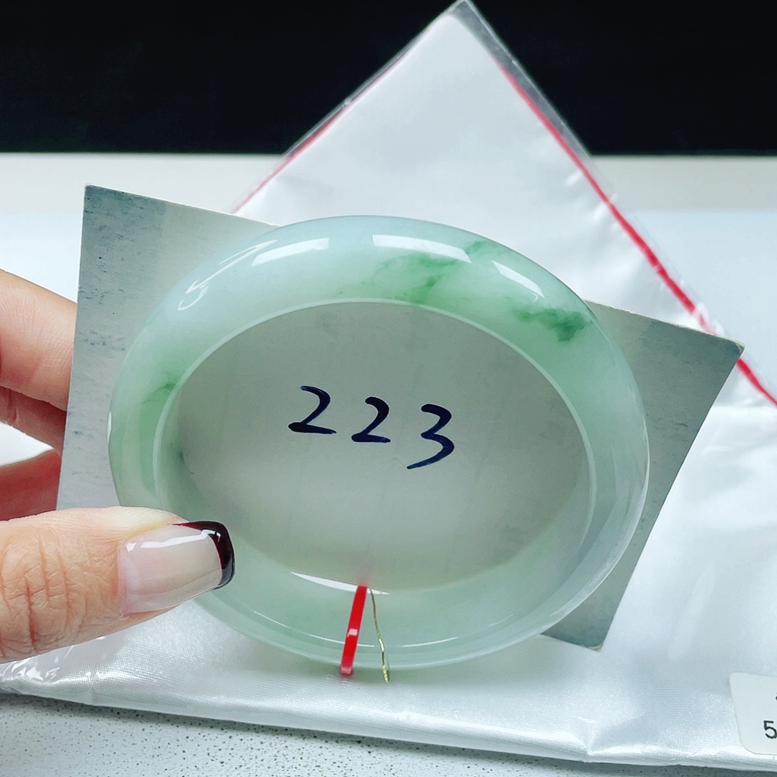 翡翠未镶嵌手镯 正圈59+