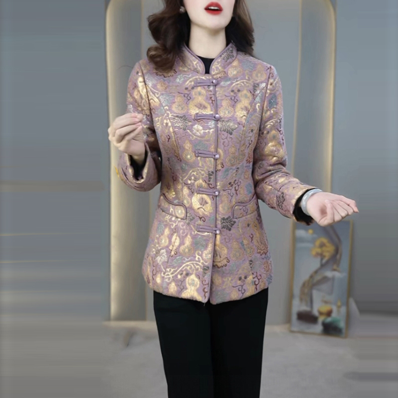 蓄热棉加厚保暖短款棉服外套2025冬季新款气质中式国风小个子棉衣