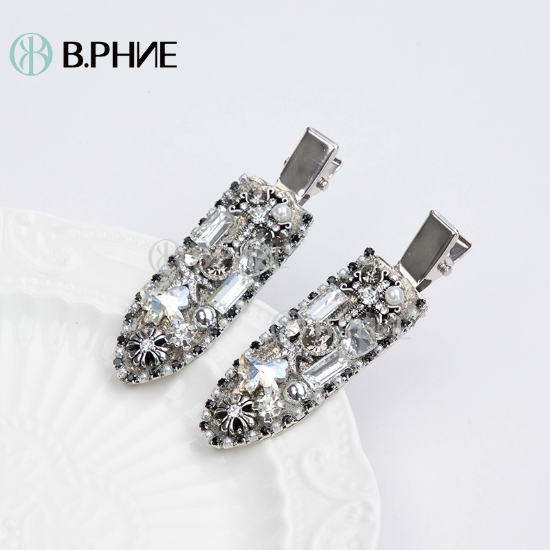 B.【贝菲】网红轻奢时尚满钻无痕夹重工钻发夹