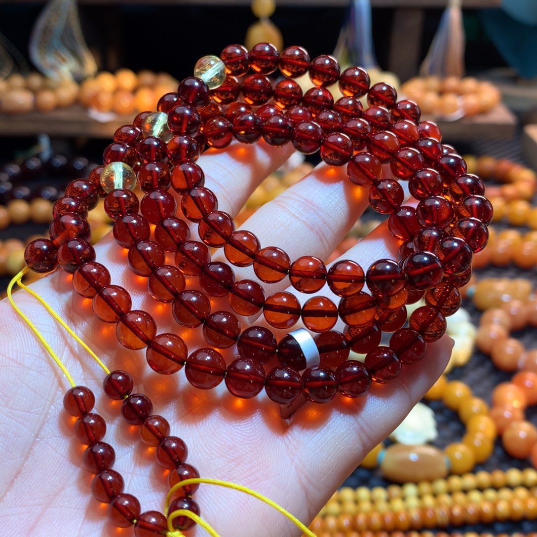 血珀未镶嵌手链血珀手链