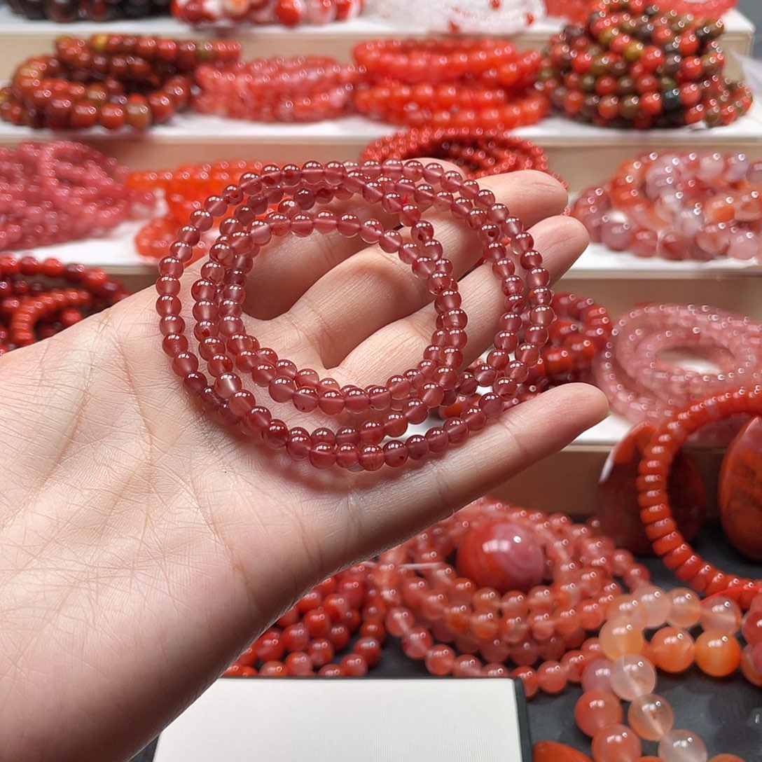 南红玛瑙未镶嵌手链
