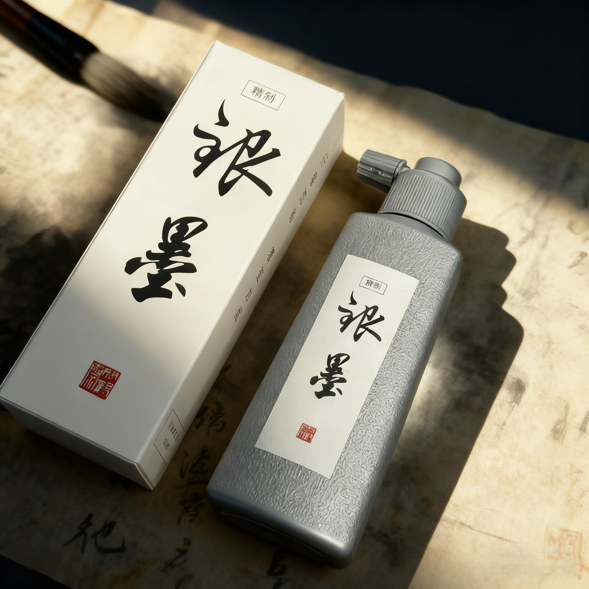 【闲鹤斋·银墨汁】矿物质植物胶无苯酚银墨