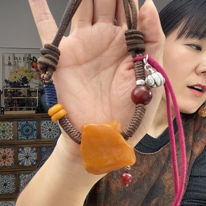 蜜蜡项链未镶嵌项链