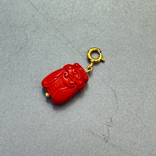 含辰砂工艺品一鸣惊人朱砂吊坠3333