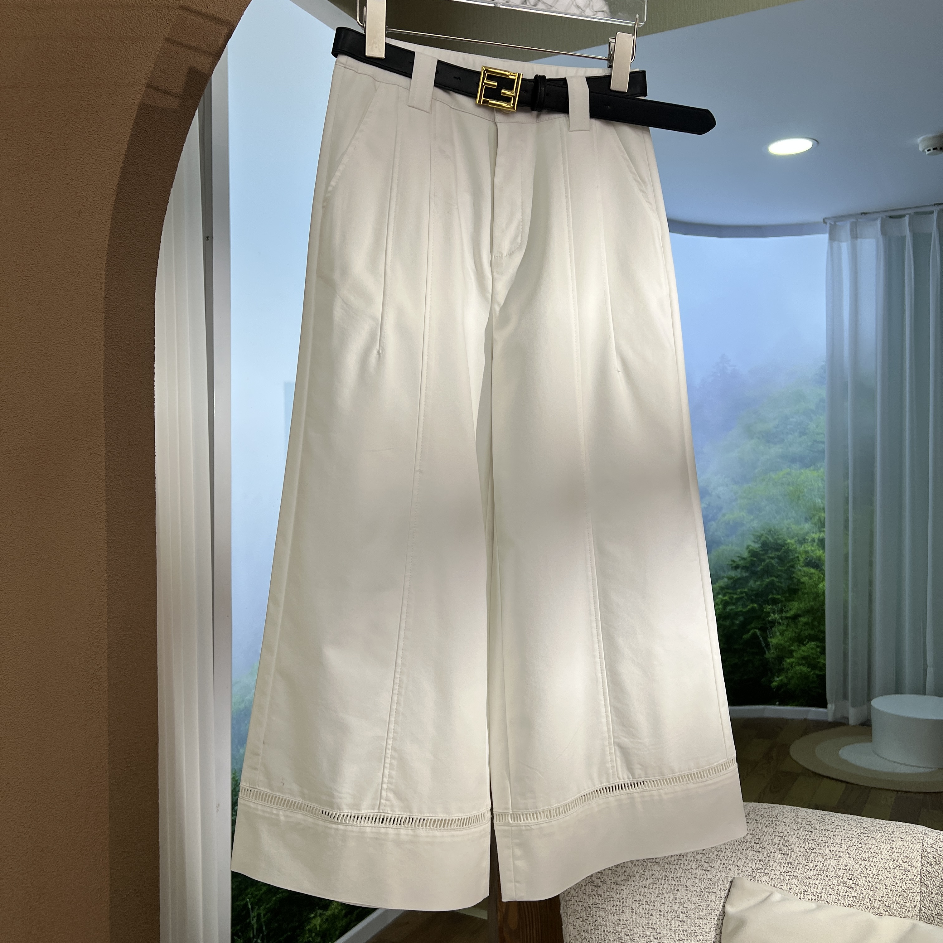 【刺绣+莱赛尔】九分裤夏季新款阔腿裤显瘦时百搭直筒休闲高腰宽松