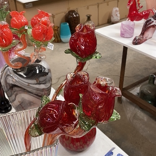 琉璃花瓶高48厘米