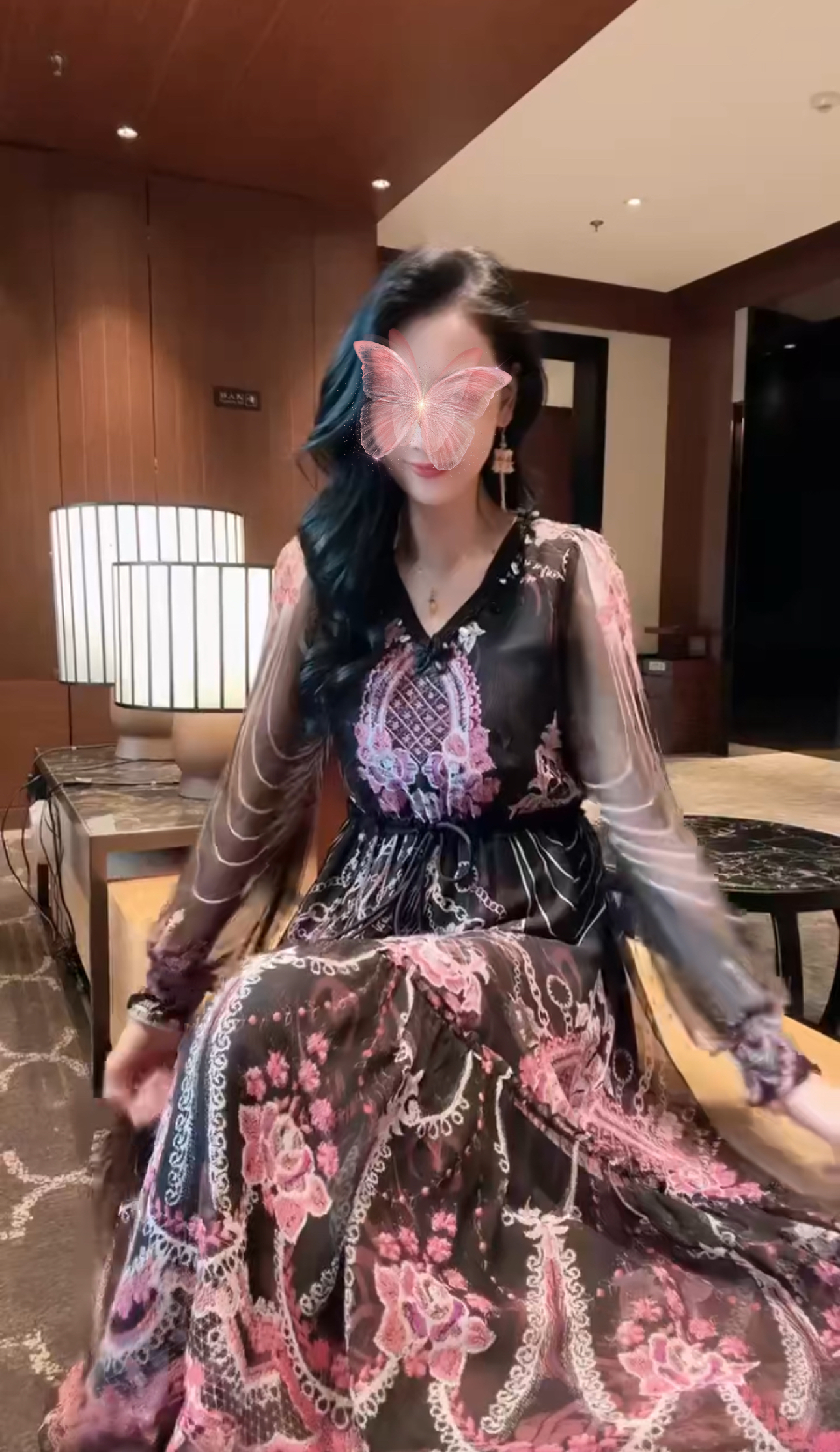 鑫蒂故事百分之百桑蚕丝连衣裙