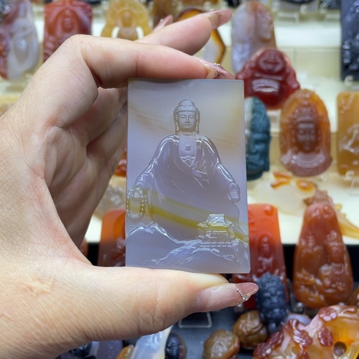 玛瑙/玉髓吊坠(赠链)未镶嵌小*吊坠