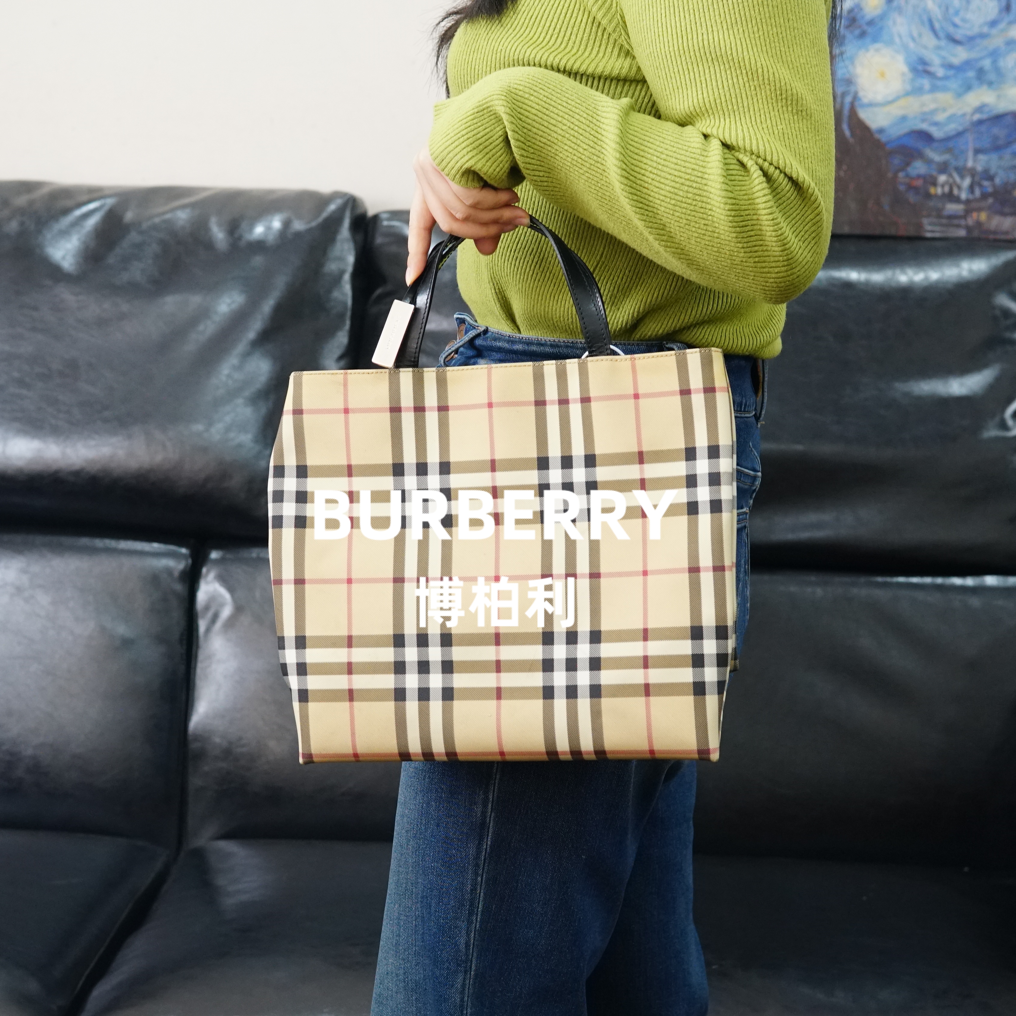 95新 BURBERRY/博柏利 巴宝莉/格纹单肩包/XS12624530/4530