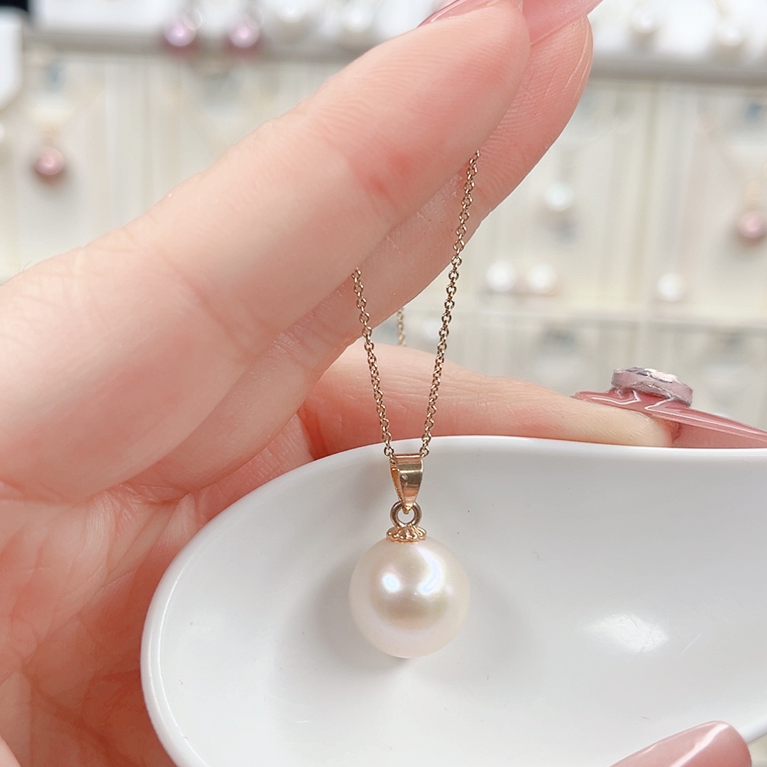 合金淡水珍珠吊坠(赠链)