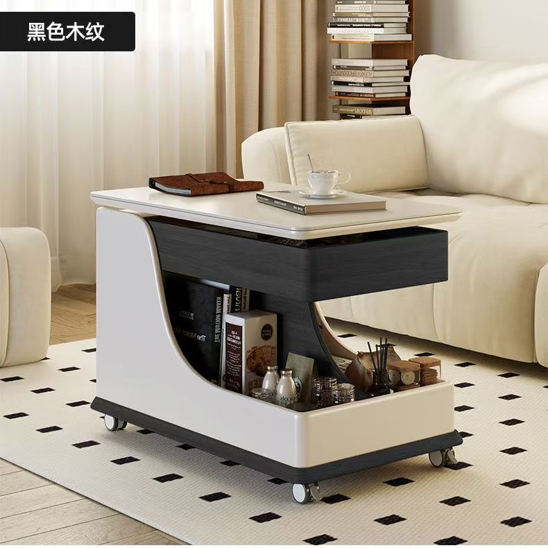 客厅沙发可移动多功能小茶几边几带储物置物升降桌床边收纳柜
