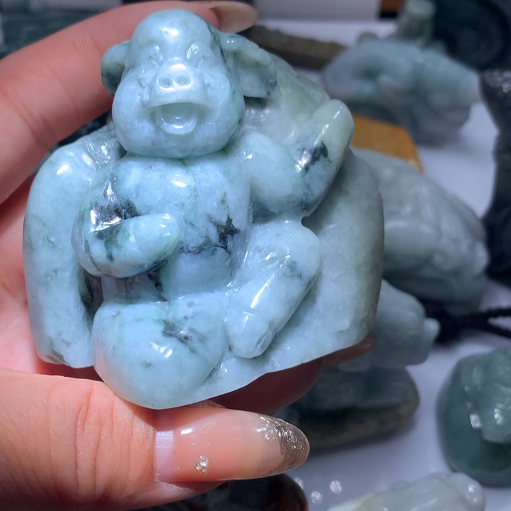 翡翠未镶嵌颈饰保真天然A货翡翠