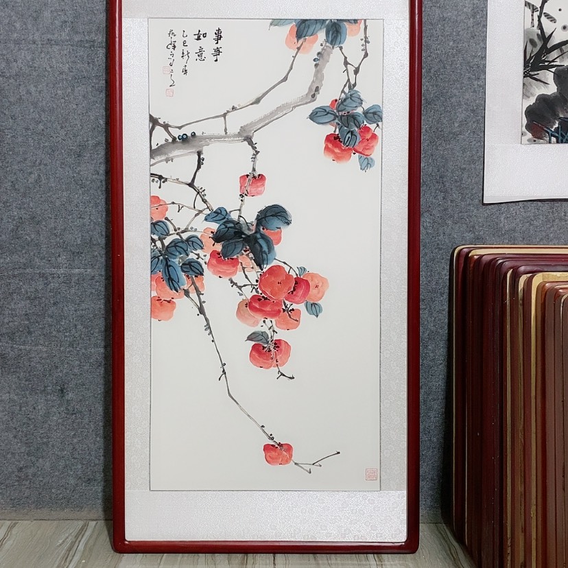 【闪购商品】国画书画作品带框125×65厘米