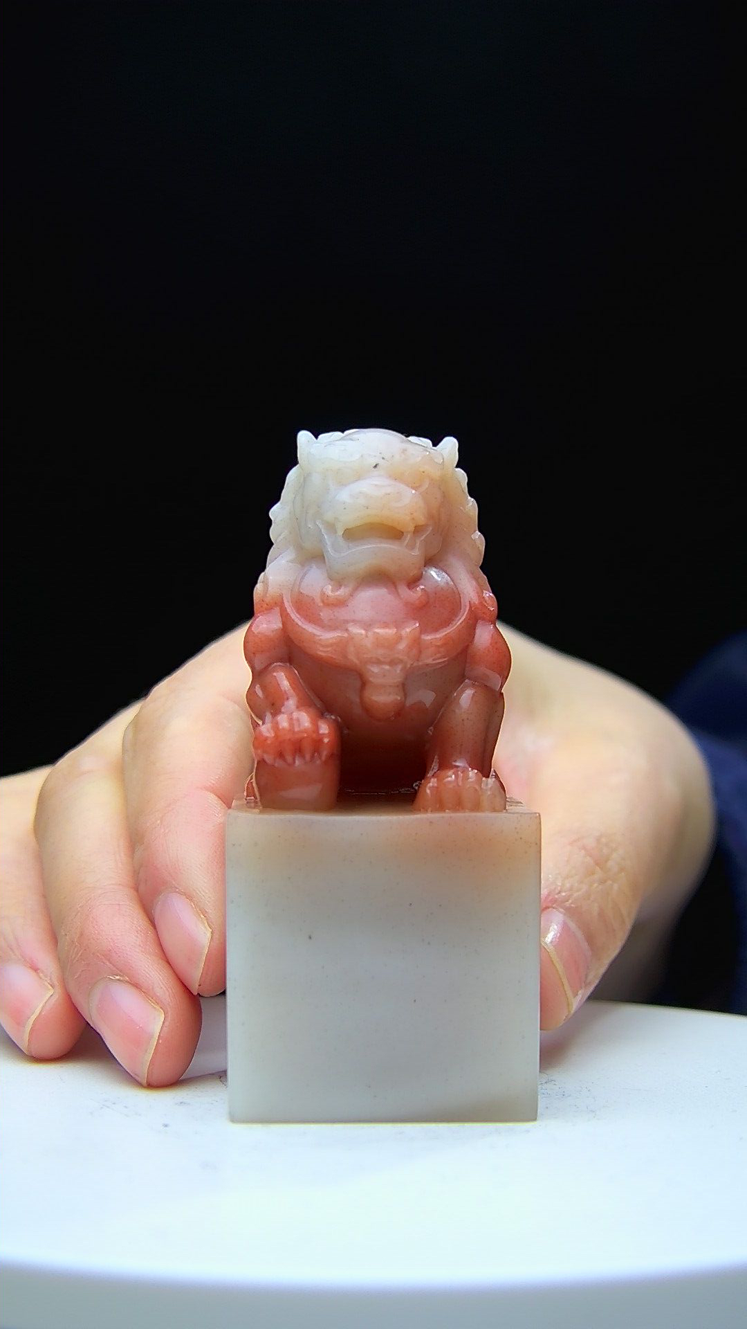 寿山石印章，北京狮