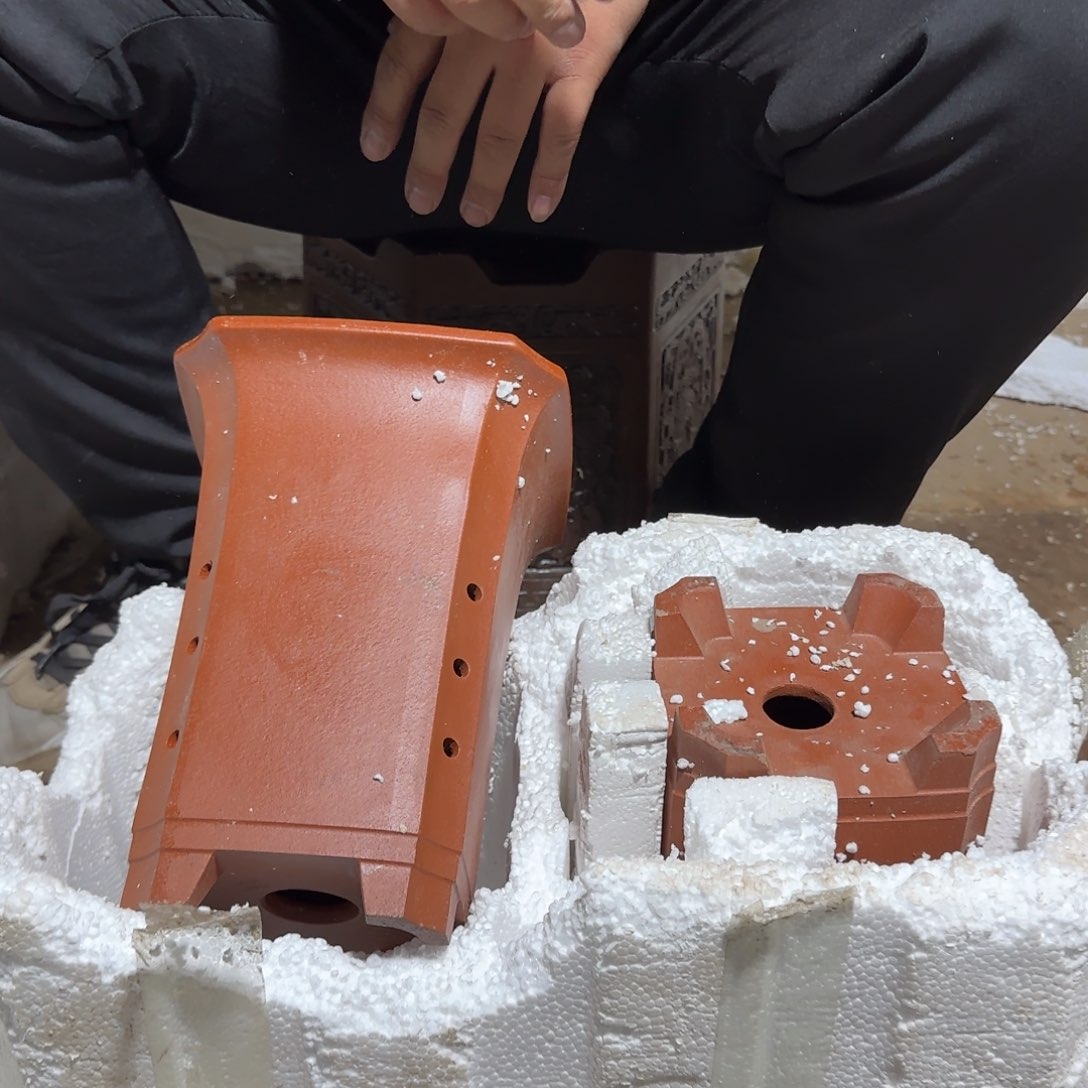 紫砂花盆瑕疵是我