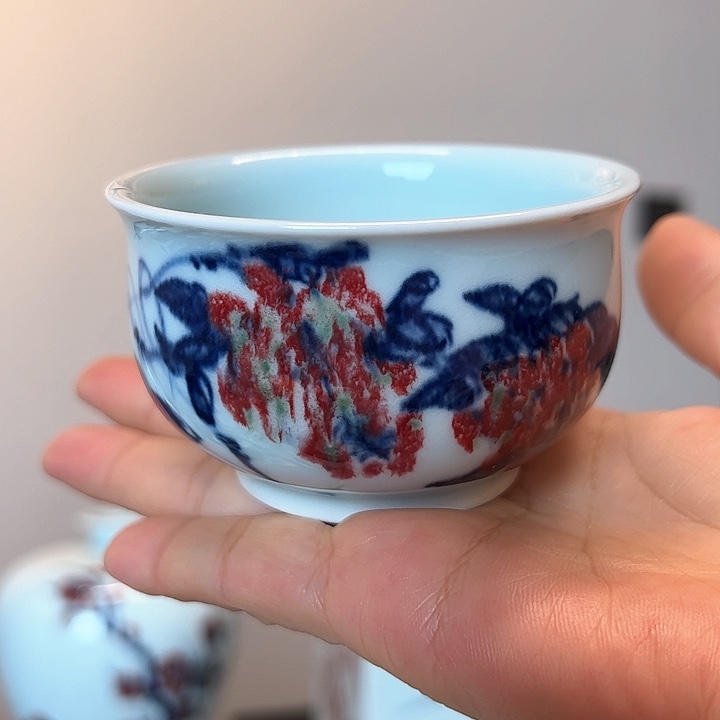 青花釉里红色差放漏100c c