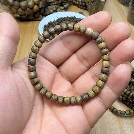 沉香碎屑沉香单圈古珠06mm