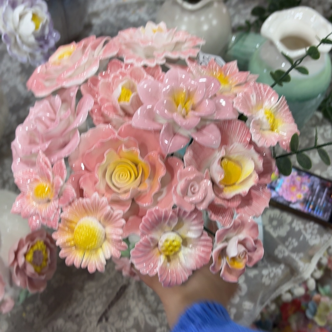 1830 陶瓷花拍满20元发货退款拉黑