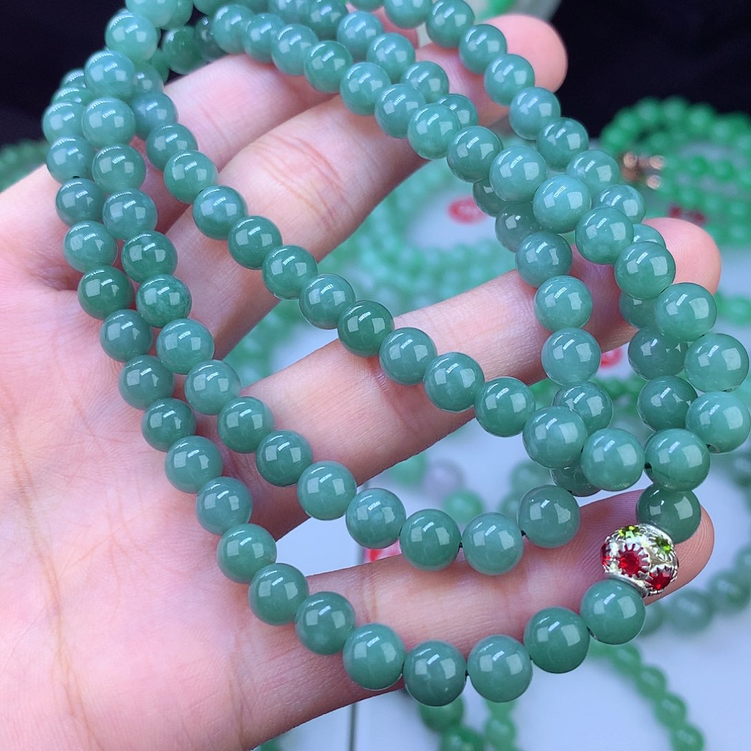 翡翠毛衣链未镶嵌