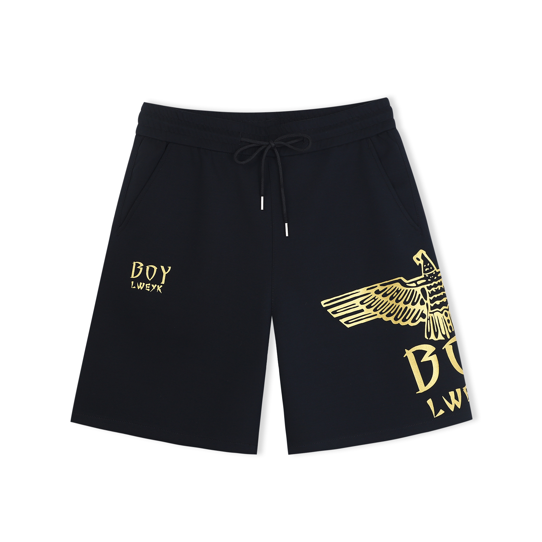 （经典双色）夏季烫金男女短裤