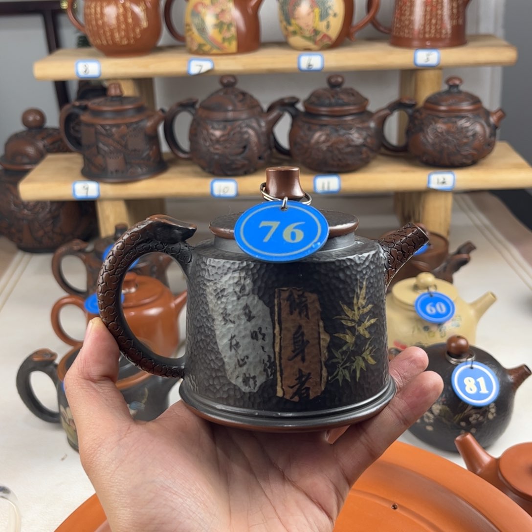 壶220cc 建水紫陶全手工制作，老匠人传承手艺
